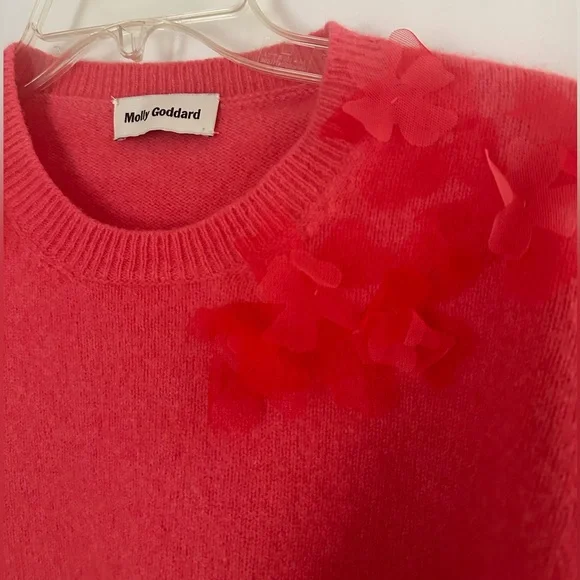 Molly Goddard Luca Floral Applique Lambswool Sweater - Picture 4 of 7